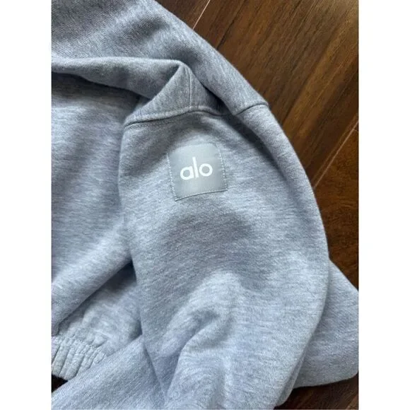 Alo XS Devotion Pullover Fleece Crop Top - Picture 4 of 6